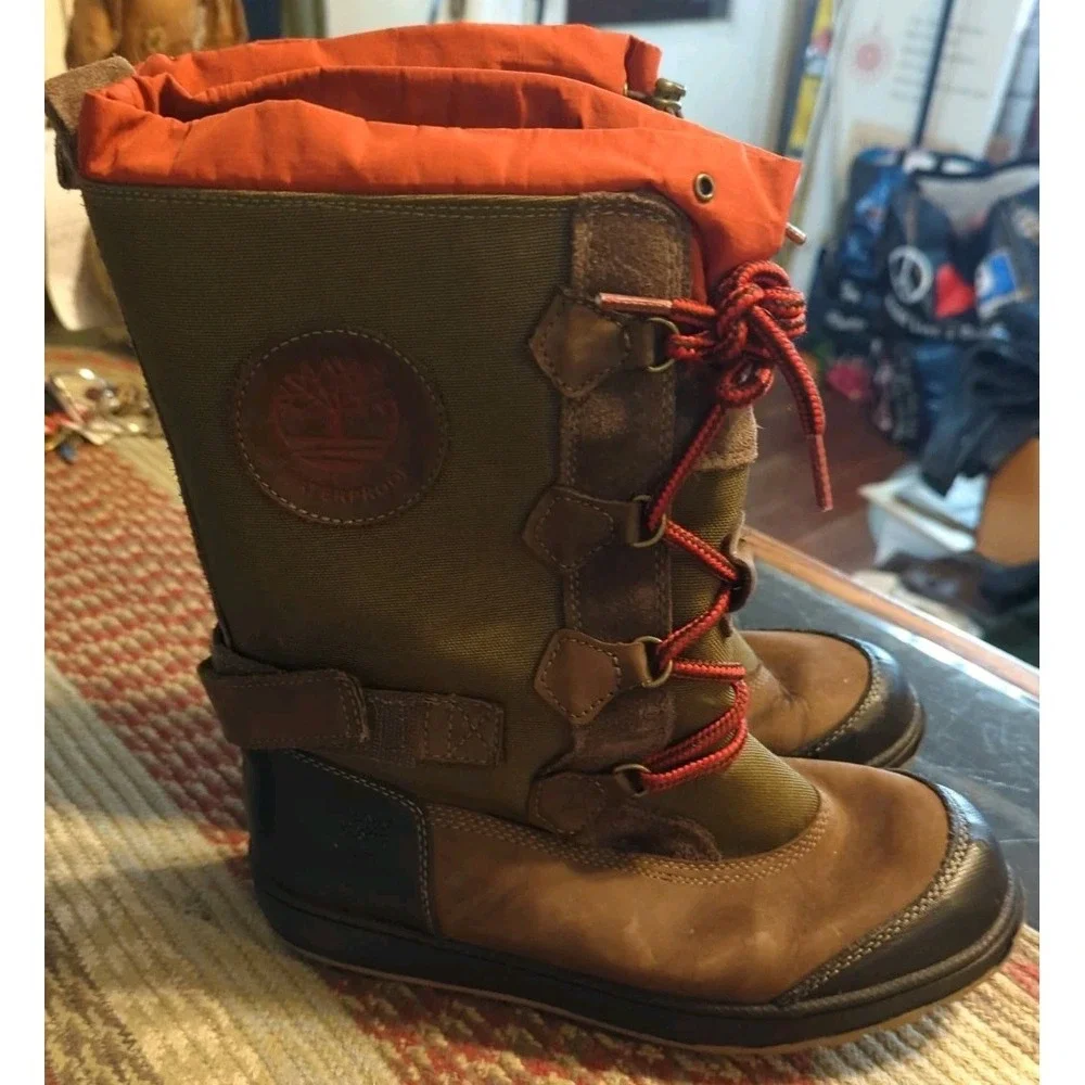 Big KIDS Timberland THERMOLITE Furry Lined Waterproof Boots Size 4.5